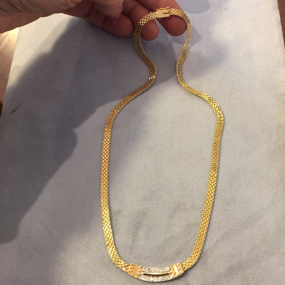 🌟14k Byzantine link & diamond necklace - Picture 7 of 8